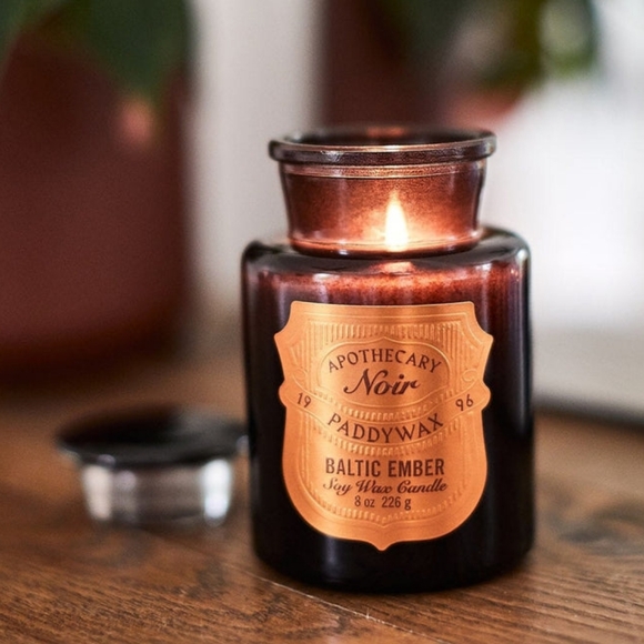 NWT PADDYWAX APOTHECARY NOIR CANDLE, BALTIC EMBER, 8 OZ - Picture 2 of 4